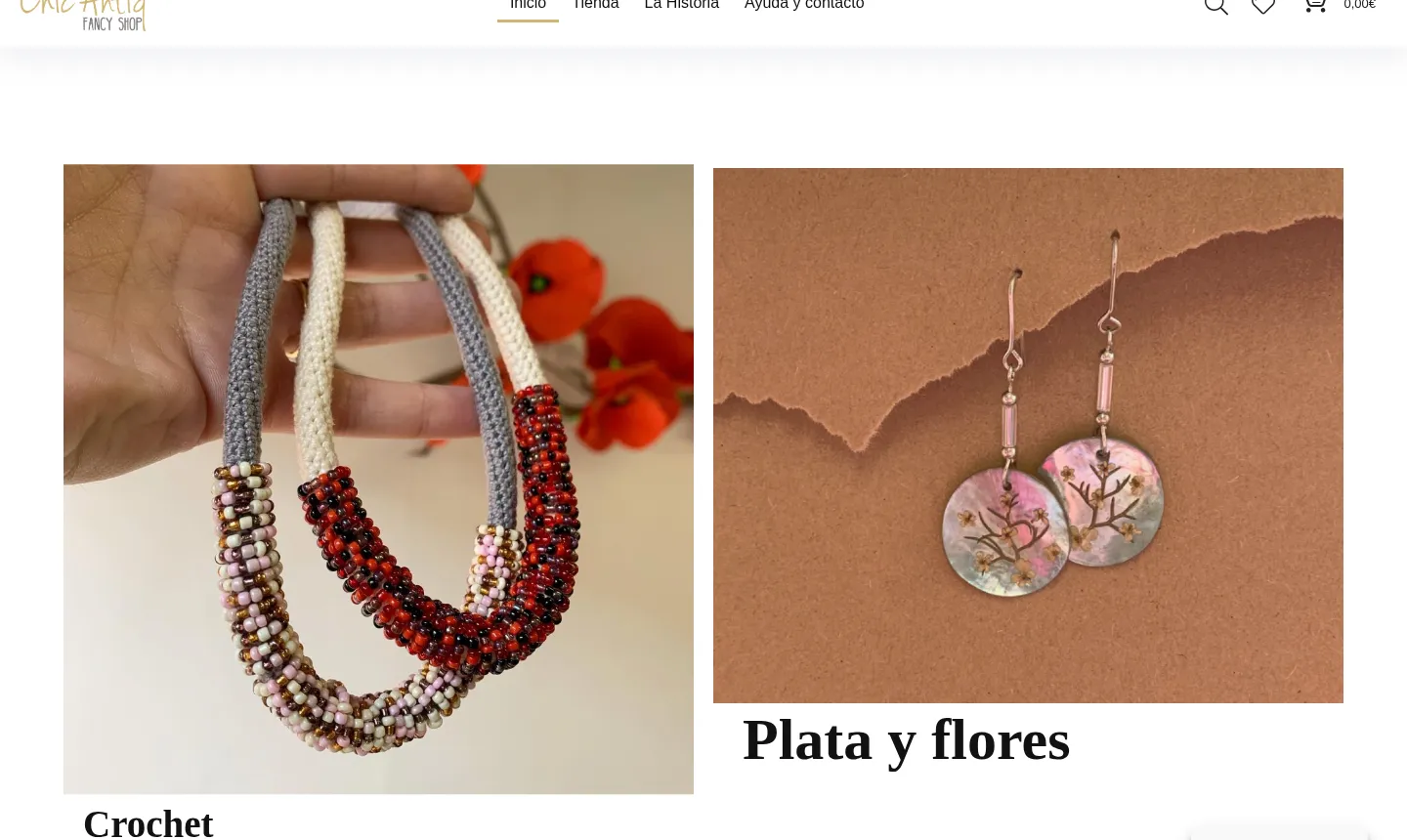 Colecciones Crochet y Plata y flores en chicantiq.com