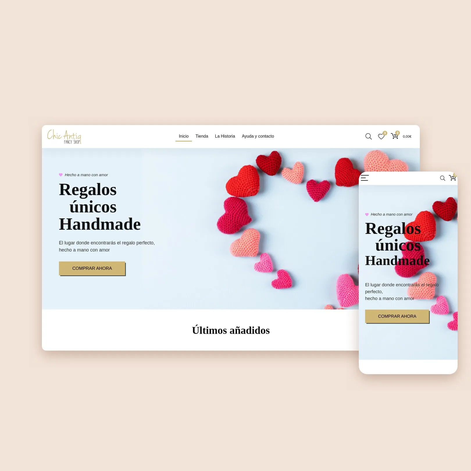 La tienda online de Chic Antiq en escritorio y en móvil