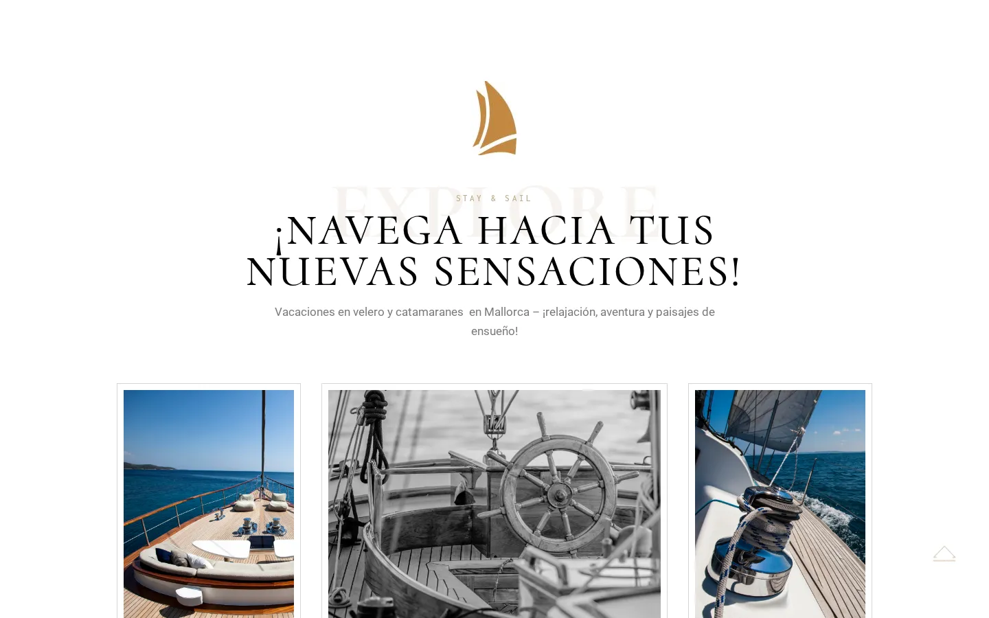 Sección «¡Navega hacia tus nuevas sensaciones!» de staynsail.com